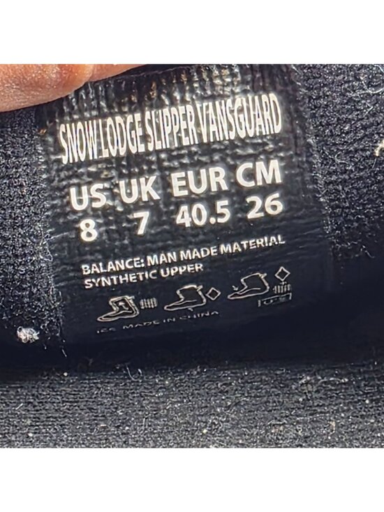 Vans Snow Lodge Slipper Vansguard Mens Size 8 Black Quilted Slip On Shoes main image 9
